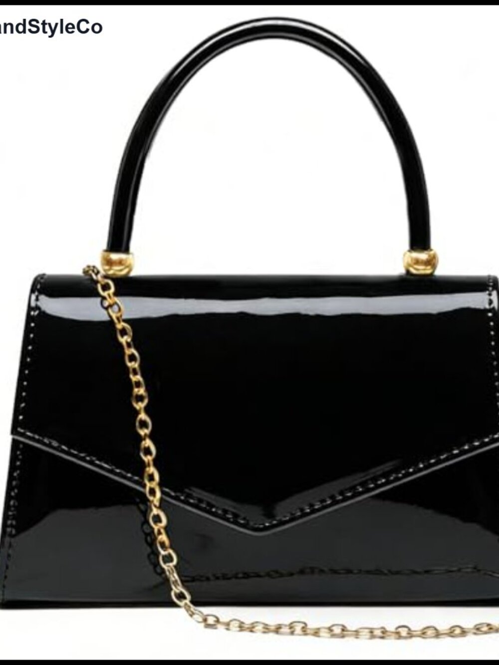 Women's Evening Clutch with Top Handle & Crossbody Chain Strap
